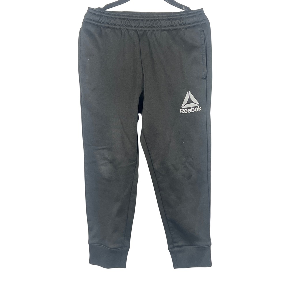 Reebok Kids Black Athletic Joggers Sweatpants Boys XSmall Sporty Comfort